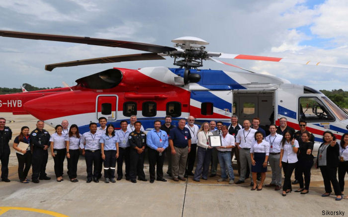 Detailed history and photos of helicopter Sikorsky S-92A Serial 92-0279 Register B-72C5 N279Z HS-HVB used by CITIC Group COHC ,Bank Of Utah ,Thai Aviation Service TAS ,Sikorsky Helicopters Track service timeline and current status.