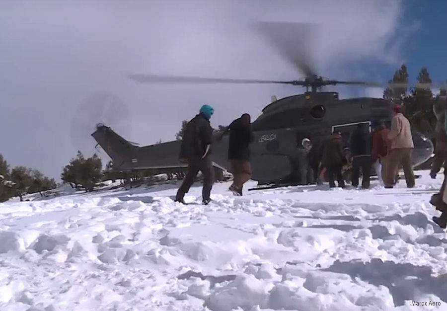 Detailed history and photos of helicopter Aerospatiale SA330F Puma Serial 1393 Register CN-AIJ used by Royal Moroccan Gendarmerie Track service timeline and current status.