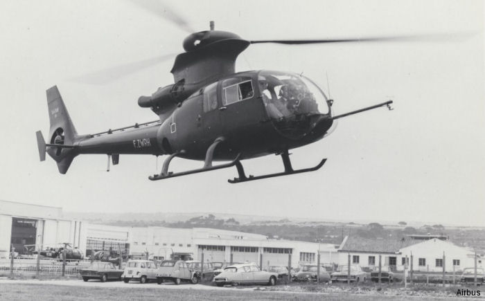 Detailed history and photos of helicopter Aerospatiale Gazelle Serial 01 Register F-ZWRH used by Aerospatiale Track service timeline and current status.