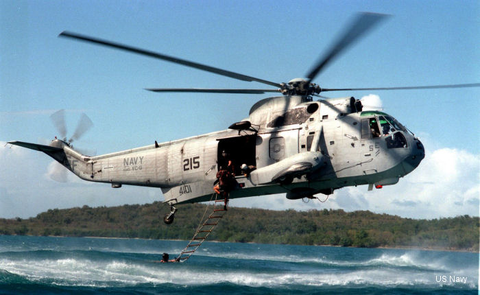 Helicopter Sikorsky SH-3D Sea King Serial 61-387 Register 154101 used by US Navy USN. Aircraft history and location