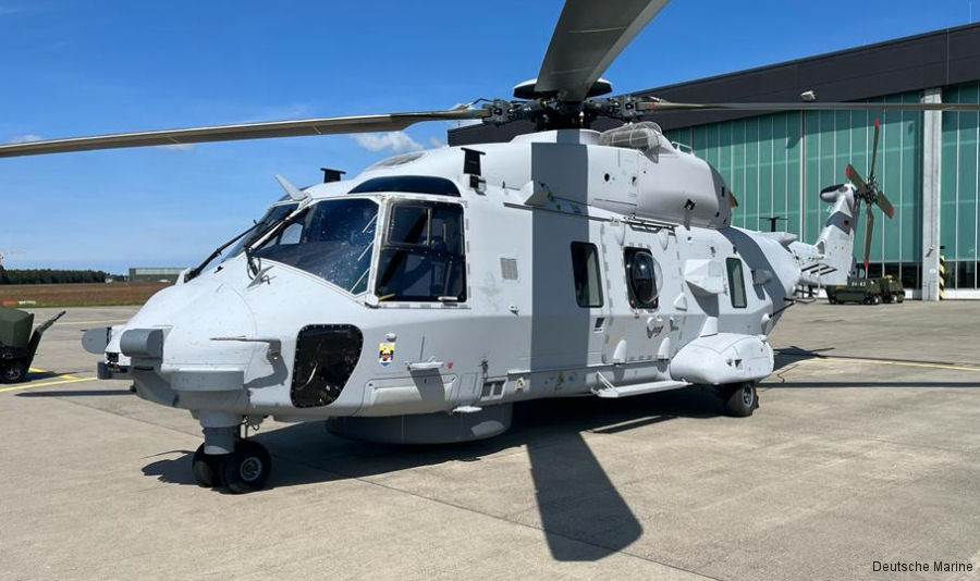 Helicopter NH Industries NH90 NTH Sea Lion Serial 1475 Register 79+64 used by Marineflieger (German Navy ). Built 2022. Aircraft history and location