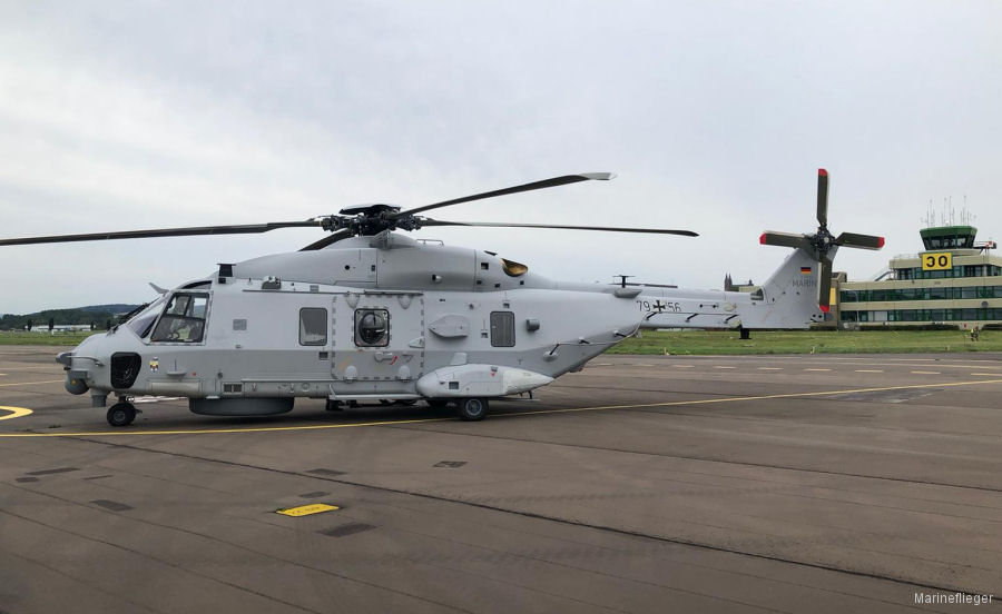 Helicopter NH Industries NH90 NTH Sea Lion Serial  Register 79+56 used by Marineflieger (German Navy ). Aircraft history and location