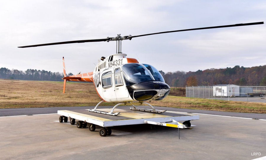 Helicopter Bell TH-67A Creek Serial 5270 Register N54331 used by US Army Aviation State of Arkansas. Built 2001. Aircraft history