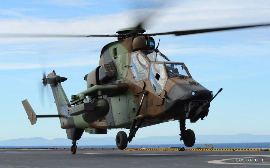 Detailed history and photos of helicopter Eurocopter Tigre HAD Serial 6001 Register 6001 F-ZWPB used by Aviation Légère de l'Armée de Terre ALAT (French Army Light Aviation) ,Eurocopter France Track service timeline and current status.