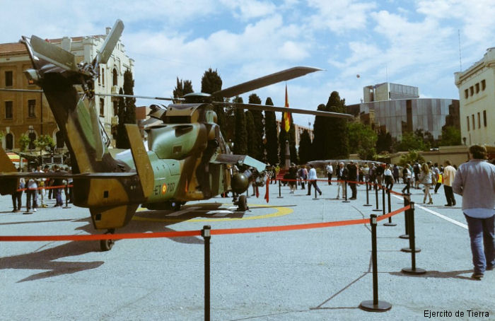 Detailed history and photos of helicopter Eurocopter Tigre HAD Serial 5002 Register HA.28-07 used by Fuerzas Aeromóviles del Ejército de Tierra FAMET (Spanish Army Aviation) Track service timeline and current status.