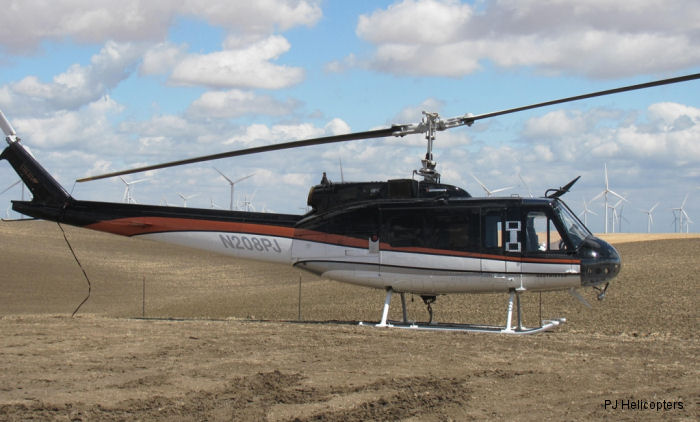 Detailed history and photos of helicopter Bell UH-1D Iroquois Serial 4900 Register N208PJ N1205D 65-09856 used by PJ Helicopters PJH ,US Army Aviation Army Track service timeline and current status.