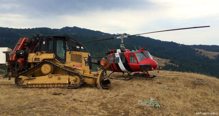 Detailed history and photos of helicopter Bell UH-1H Iroquois Serial 9831 Register N633SC 67-17633 used by A&P Helicopters ,US Army Aviation Army Track service timeline and current status.