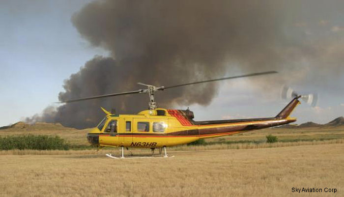 Detailed history and photos of helicopter Bell UH-1H Iroquois Serial 12143 Register N63HB 69-15855 used by Sky Aviation ,US Army Aviation Army Track service timeline and current status.