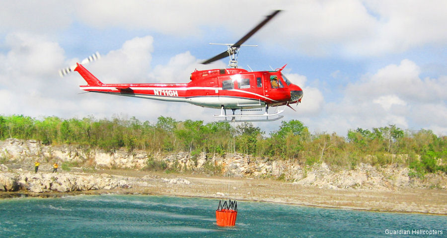 Detailed history and photos of helicopter Bell UH-1D Iroquois Serial 5071 Register N711GH N7072C 65-10027 used by GHI (Guardian Helicopters) ,US Army Aviation Army Track service timeline and current status.