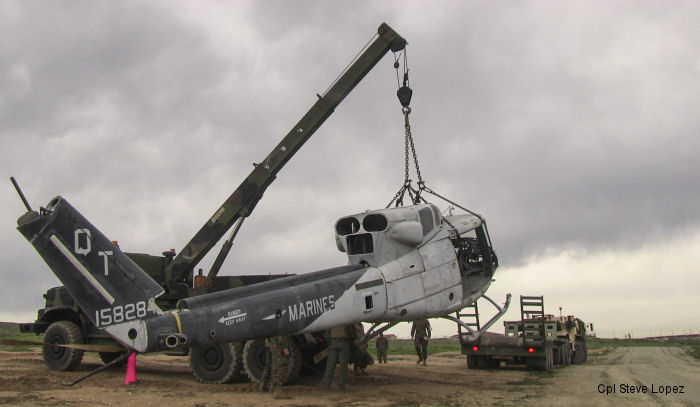 Detailed history and photos of helicopter Bell UH-1N Serial 31625 Register 158284 used by US Marine Corps USMC ,US Navy USN Track service timeline and current status.