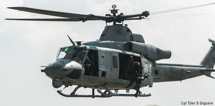 Detailed history and photos of helicopter Bell UH-1Y Venom Serial 55151 Register 168414 used by US Marine Corps USMC Track service timeline and current status.