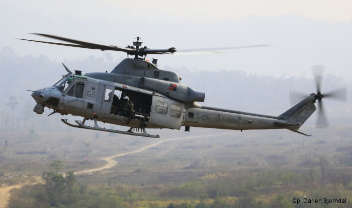 Detailed history and photos of helicopter Bell UH-1Y Venom Serial 55181 Register 168784 used by US Marine Corps USMC Track service timeline and current status.