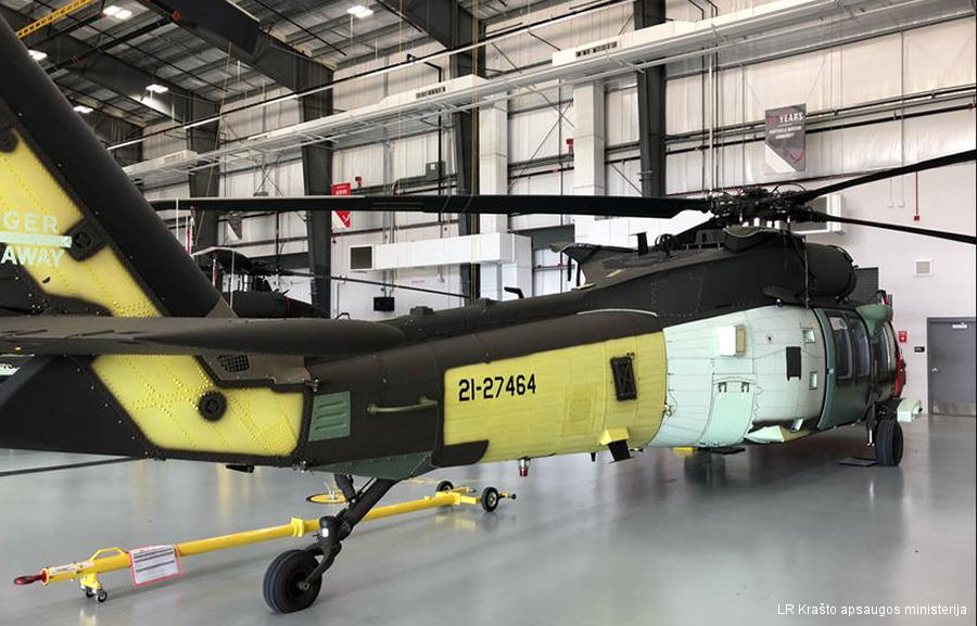 Detailed history and photos of helicopter Sikorsky UH-60M Black Hawk Serial Register 21-27464 used by Karinės oro pajėgos (Lithuanian Air Force) ,US Army Aviation Army Track service timeline and current status.
