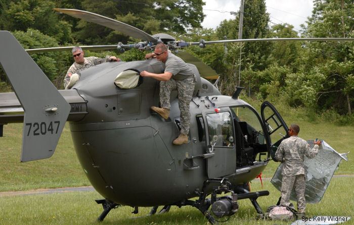 Helicopter Eurocopter UH-72A Lakota Serial 9199 Register 08-72047 used by US Army Aviation Army. Aircraft history and location