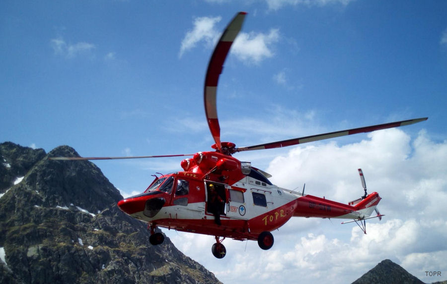 Detailed history and photos of helicopter PZL W-3A Serial 370908 Register SP-SXW used by TOPR Track service timeline and current status.