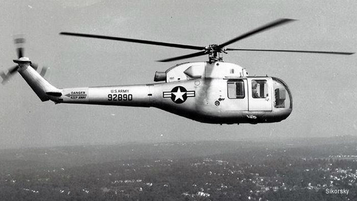 Helicopter Sikorsky YH-18 Serial 52-007 Register 49-2890 used by US Army Aviation Army. Built 1951. Aircraft history and location
