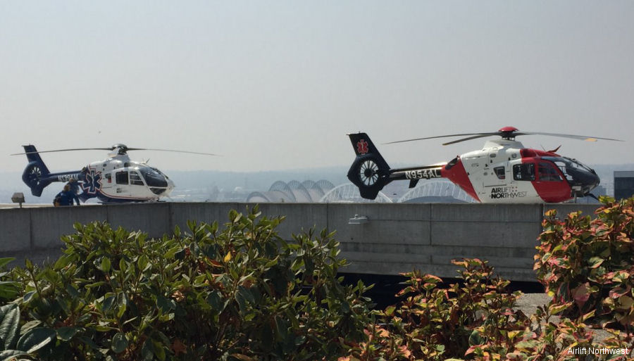 Photos of EC135 in Airlift Northwest helicopter service.