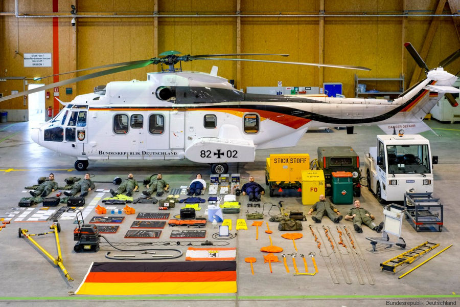 Photos of Super Puma/Cougar in German Air Force helicopter service.