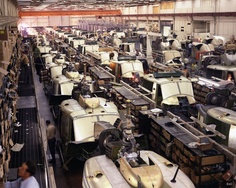 Bell Huey production during Vietnam War