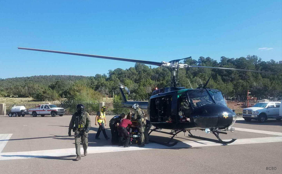Detailed history and photos of helicopter Bell UH-1H Iroquois Serial 12736 Register N911SZ N600SD 70-16431 used by BCSO (Bernalillo County Sheriffs Office) ,US Army Aviation Army Track service timeline and current status.