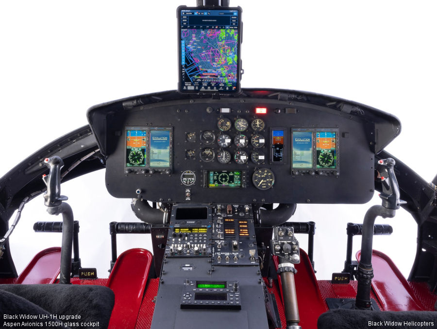 black widow uh-1h glass cockpit