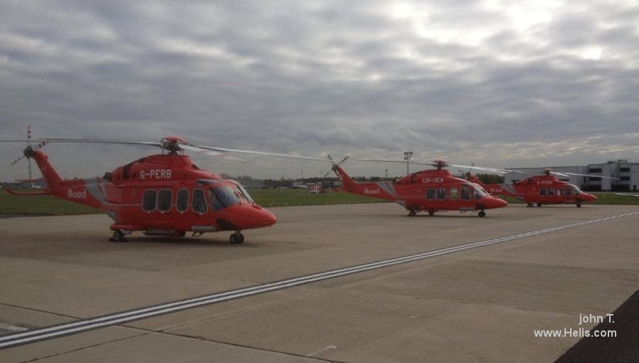 Photos of AW139 in Bond Aviation Group helicopter service.
