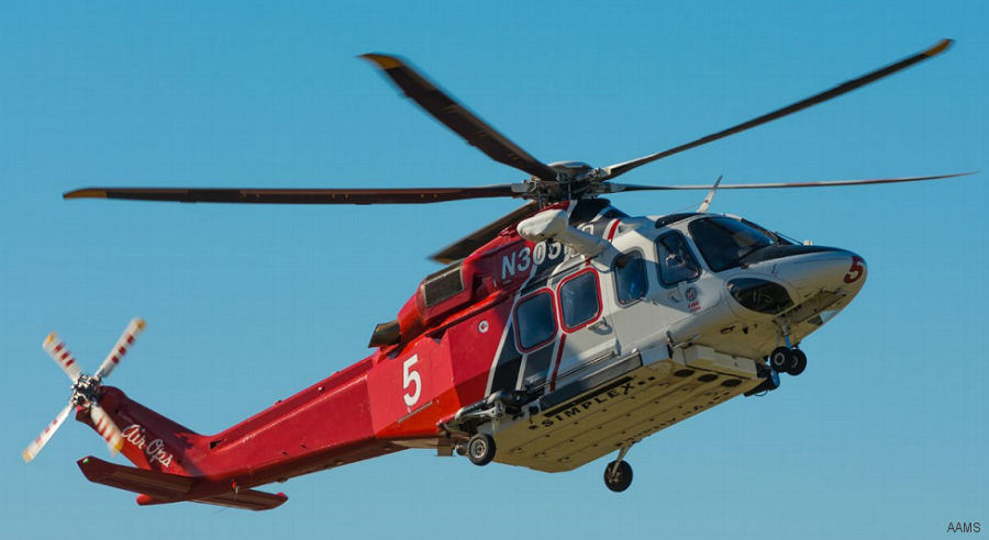Photos of AW139 in State of California helicopter service.