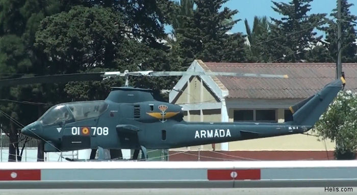 Helicopter Bell AH-1G Cobra Serial 21127 Register Z.14-8 used by Arma Aerea de la Armada Española Marina (Spanish Navy). Aircraft history and location