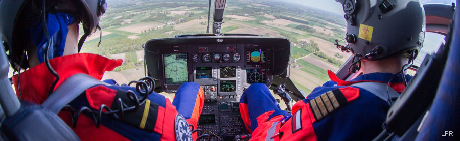 cockpit Photos of EC135 in Polish medical air services helicopter service.