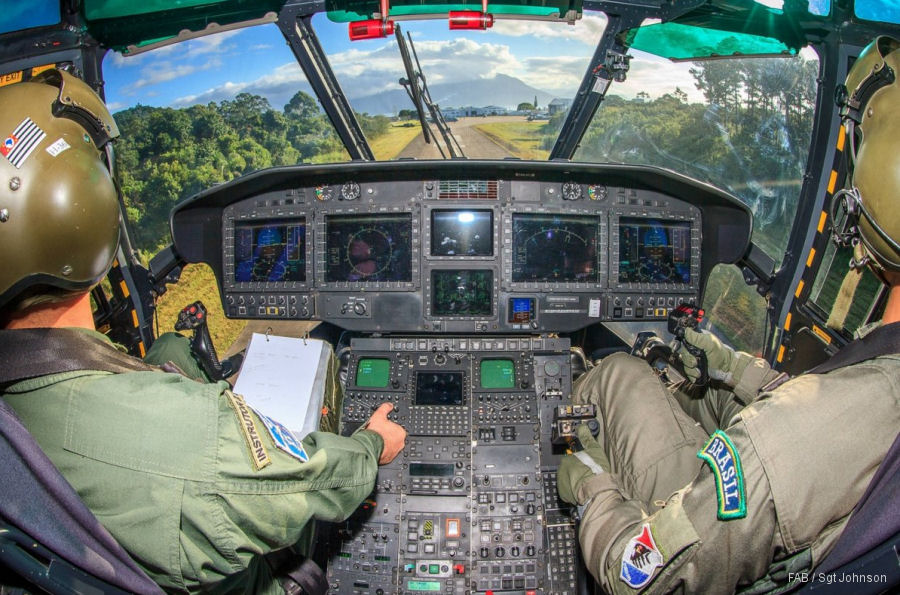 cockpit Photos of EC725 Caracal in Brazilian Air Force helicopter service.