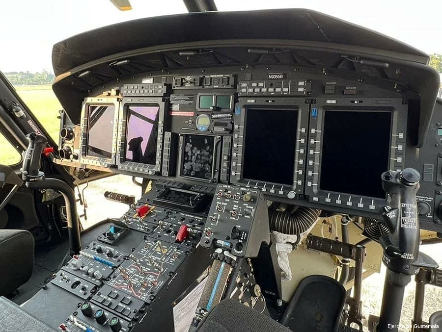 cockpit Photos of Bell 412EPX in Guatemalan Air Force helicopter service.