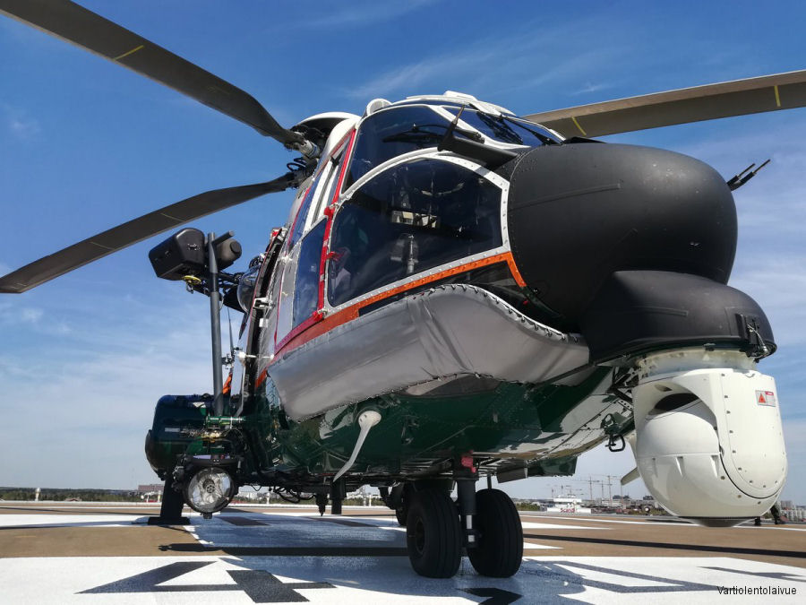 Photos of H215 / AS332L1e in Finnish Border Guard helicopter service.