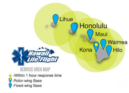 hawaii life flight map