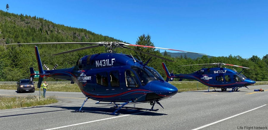 Photos of Bell 429 in Life Flight Network helicopter service.