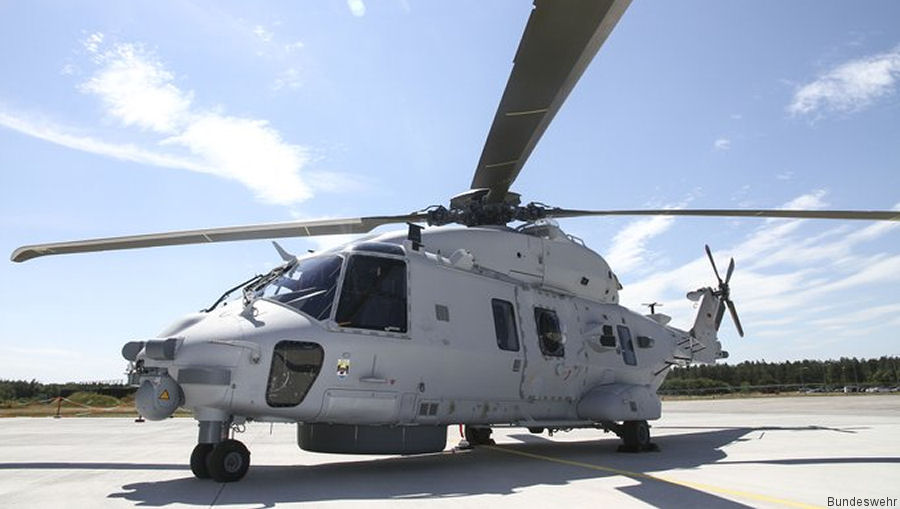 Helicopter NH Industries NH90 NTH Sea Lion Serial 1436 Register 79+53 98+40 used by Marineflieger (German Navy ) ,Airbus Helicopters Deutschland GmbH (Airbus Helicopters Germany). Built 2019. Aircraft history and location