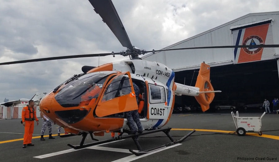 Helicopter Airbus H145D2 / EC145T2 Serial 20292 Register CGH-1452 used by Philippine Coast Guard PCG. Built 2019. Aircraft history and location