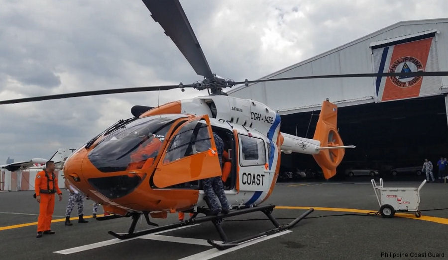 Detailed history and photos of helicopter Airbus H145D2 / EC145T2 Serial 20292 Register CGH-1452 used by Philippine Coast Guard PCG Track service timeline and current status.