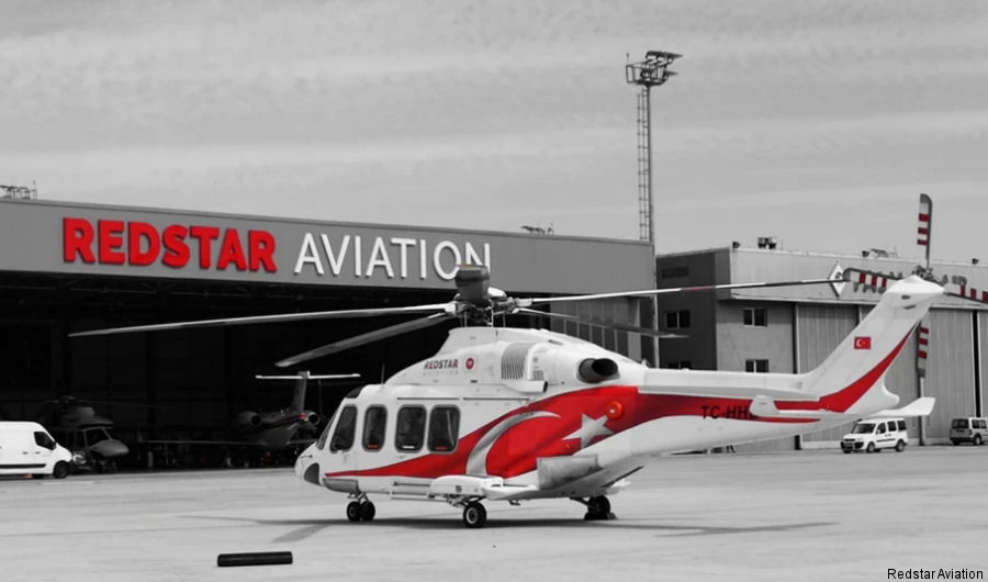 Photos of AW139 in Redstar Aviation helicopter service.
