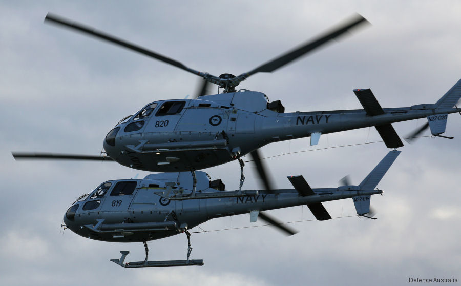 Photos of AS350 Ecureuil  in Royal Australian Navy helicopter service.