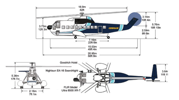 art profile perfil side view S-61 H-3