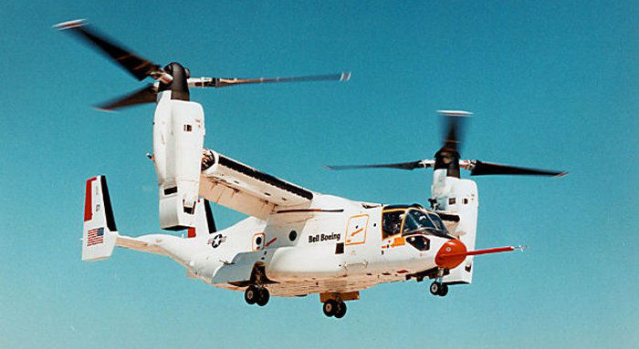 Helicopter Bell V-22 Osprey Serial D0001 Register 163911 used by US Marine Corps USMC. Built 1989. Aircraft history and location