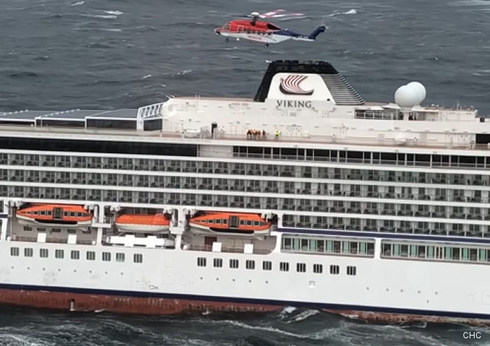 Viking Sky hoist rescue passenger