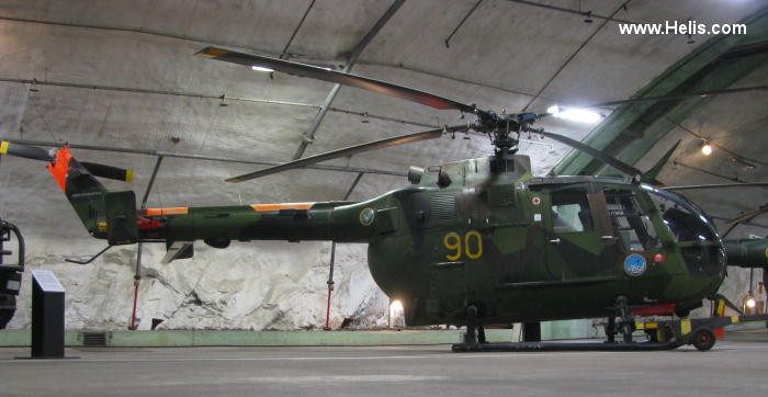 Detailed history and photos of helicopter MBB Bo105CB-3 Serial S-721 Register 09221 09072 D-HDRI used by Försvarsmakten (Swedish Armed Forces) ,armen (swedish army) ,MBB Track service timeline and current status.