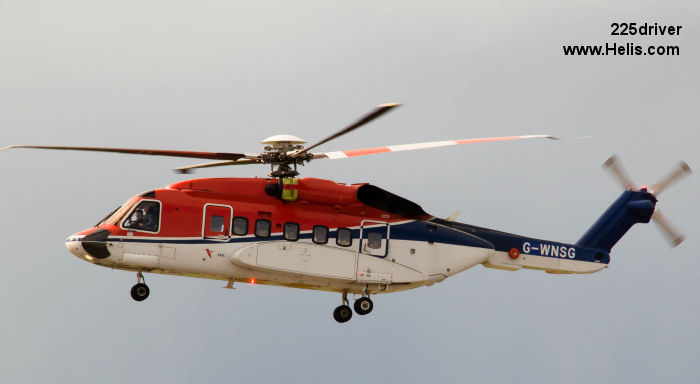 Helicopter Sikorsky S-92A Serial 92-0058 Register G-WNSG OY-HKB used by CHC Scotia ,CHC Denmark. Built 2007. Aircraft history and location