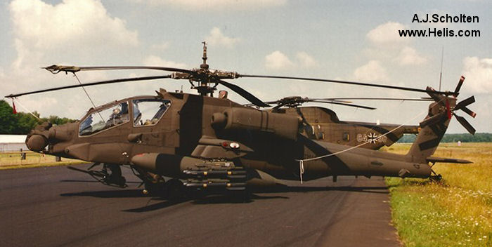 Helicopter McDonnell Douglas AH-64A Apache Serial PV293 Register 25472 85-25472 used by Koninklijke Luchtmacht (Royal Netherlands Air Force) US Army Aviation. Aircraft history and location
