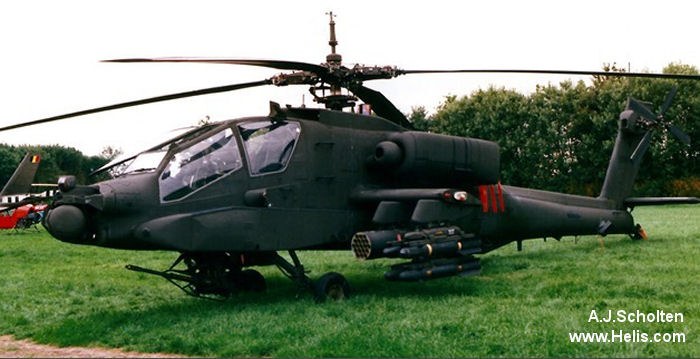Helicopter McDonnell Douglas AH-64A Apache Serial PV353 Register 68983 86-8983 used by Koninklijke Luchtmacht (Royal Netherlands Air Force) US Army Aviation. Aircraft history and location