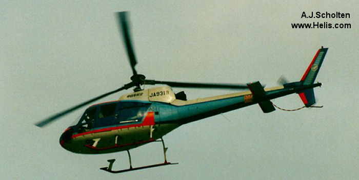 Helicopter Aerospatiale AS350B Ecureuil Serial 1570 Register VH-LED DQ-IHC JA9318. Built 1983. Aircraft history and location