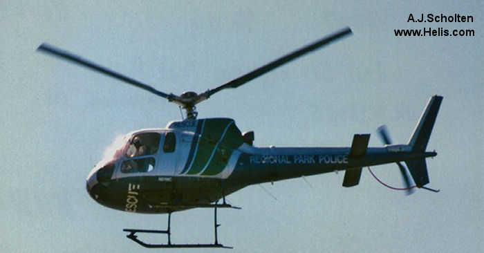 Helicopter Aerospatiale AS350D Astar Serial 1219 Register HL9189 N611WC used by Noevir Aviation ,EBRPD (East Bay Regional Park District Police Department). Built 1980. Aircraft history and location