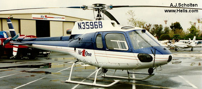 Helicopter Aerospatiale AS350D Astar Serial 1099 Register C-GPWQ N3596B. Built 1979. Aircraft history and location
