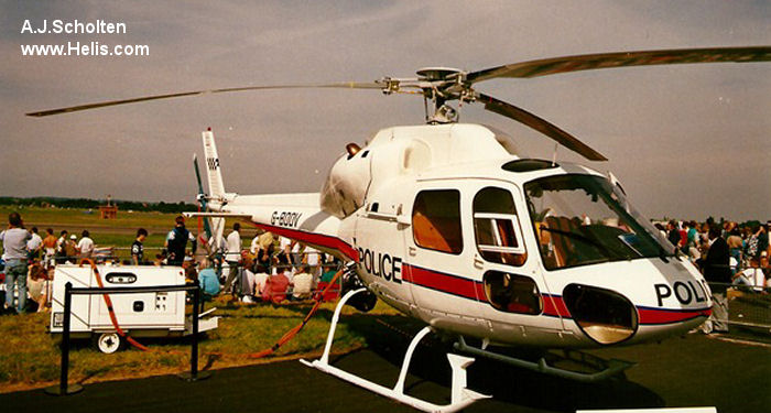 Helicopter Aerospatiale AS355F2 Ecureuil 2  Serial 5374 Register G-PDGT N325SC G-BOOV used by PDG Helicopters ,UK Police Forces ,McAlpine Helicopters. Built 1988. Aircraft history and location